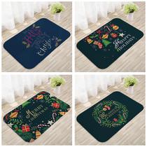 Christmas Decoration Doormat Santa Claus Printing Flannel