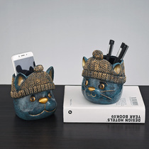 Creative European pen holder storage pot ornaments home accessories study office desktop storage cans display small gifts