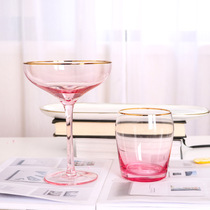 Glamour-style high-footed Phnom Penh cocktail glass pink Gray creative Margaret bar KTV mug