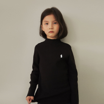 Pear Xiaoxiai Girls Joker Base Sweater 2021 New Chinese Collar Western Collar Winter Baby Children