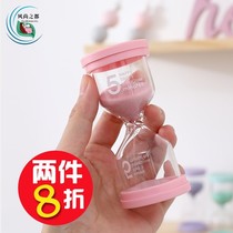 Sand leak counting creative brushing teeth anti-fall 5 minutes timing children Girls ornaments cute cartoon time funnel