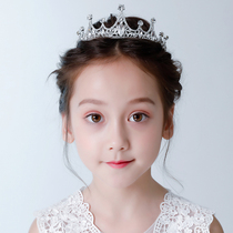 Childrens hair accessories Girl Princess crown accessories Flower girl performance crown jewelry Hair band girl Korean headdress Silver