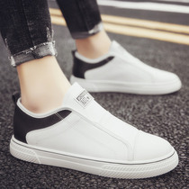 Hong Kong boomer 2022 spring new Korean version trendy mens shoes one foot pedal sloth shoes men casual low helper shoes