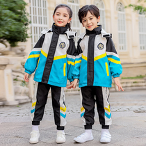 elementary school students' outdoor school uniform autumn three-piece clothing set children's classwear college style kindergarten clothing autumn winter sports coveralls