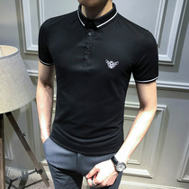 Design ~ Very Gao end summer short-sleeved T-shirt mens Korean slim-fit polo shirt solid color half-sleeve trend Paul