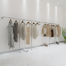 Clothing store display rack upper wall floor combination wall hanging simple clothes selling shelves womens clothing store shelf display rack