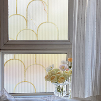 Long Iridescent Glass Adhesive Film Toilet Anti-Walking Light Frosted Windows Sticker Bathroom Toilet Door Light Transmission Opaque