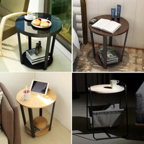  Simple corner table Two-story crevice raised round table Small coffee table Villa new Chinese Zen bed and breakfast tea table corner table