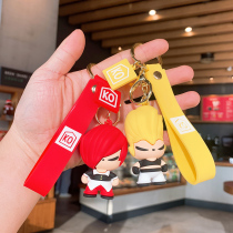 Boxing Real Series Cartoon Couple Paparazzi Bag Pendant Key Chain Car Cute Female Creative Hanging Accessories Key Buttons