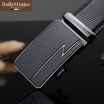 High-end brand business belt male leather head layer cowhide youth leisure Korean belt automatic buckle middle-aged belt