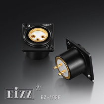 EIZZ Phosphor bronze plated real gold EZ-108F XLR balance seat fever 3 holes XLR seat mother seat thickened copper sheet