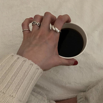 Quality Goods with weight 925 Pure silver Heavy work retro ring opening forefinger Korean version of the new ring female