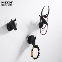Nordic Wall Decoration Hook Deer Head Horse Head Wall-mounted Key Hook Hotel Wall Creative Animal Hook