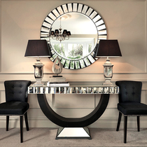 Pocklake Table by Wall Placement Living Room Nordic Glass Project Terminal Avenue Modern Light Luxury Mirror Site
