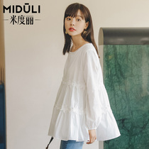 Mido Pregnancy Woman Dress Spring Dress Blouse Pregnant Woman Lian dress Spring Summer Loose Doll in a Long Shirt Summer Dress