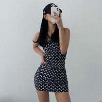 Booked Crazy girls Korea 22 Spring Jane Yoo Wildcat Department Teen Sashimi Slim Harnesses one-piece dress