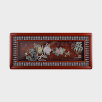 Living room jade carving painting Chinese relief painting Natural jade decorative painting Sofa background wall hanging painting Plaque painting carving painting