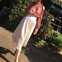 From the first love skirt high waist skirt female summer 2018 new lazy Joker girl heart skirt retro Super fairy