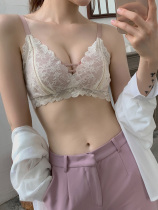 No-scratches underwear women no steel ring Summer thin-breasted small breasts gather anti-drooping collection of auxiliary milk Breathable Lace Bra Suit