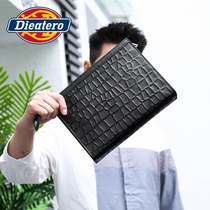 Mens new handbag Handbags Handbags genuine leather men 2021 Fashion envelope Men Business Hand Grip Bag Clips WAVE CARDS