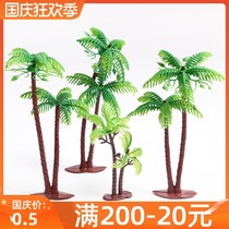 Coconut tree cake card baking decoration flag planting green coconut tree birthday cake mousse cup west card card