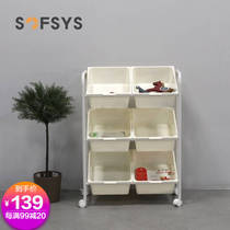 SOFSYS childrens toy storage rack Kindergarten toy classification finishing rack Baby toy rack storage cabinet