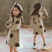 Girls  dresses spring foreign style 2020 new Korean version of fashionable childrens autumn skirt long-sleeved little girl skirt