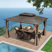 Outdoor Cool Pavilion Villa Courtyard Simple Aluminum Alloy Building Top Sun Shelter Canopy Tent Eurostyle Garden Terrace Kiosk