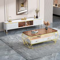 Tea Table TV Cabinet Combo Light Extravaganza Modern Wind Small style minimalist Nordic Living room Home storage High level sensation
