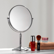  Hotel desktop makeup mirror European-style mirror double-sided dressing mirror Portable princess mirror Bathroom beauty mirror 3 times magnification