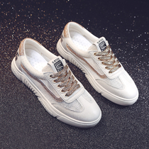 Small white shoes womens 2021 spring and summer new net red chic all-match mesh surface breathable sports sneakers genuine leather shoes womens shoes