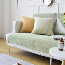 Cotton sofa cushion four seasons universal modern simple fashion Nordic sofa cover cotton linen fabric sofa towel backrest