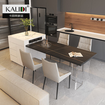 Suspended rock slab island table integrated home light luxury modern open kitchen small apartment multi-functional island cabinet