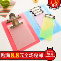 Transparent PP plastic board clip Writing board splint Writing note file board clip Menu clip Bill clip A4 A5