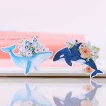 Large Winged Whale Killer Whale bat Ray Waterproof Suitcase Stick Diving Log Hand Tent Sticker Whale Marine Life