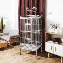 NIMIWEI luxury Parrot bird cage large 304 stainless steel extra large bird cage large villa breeding large