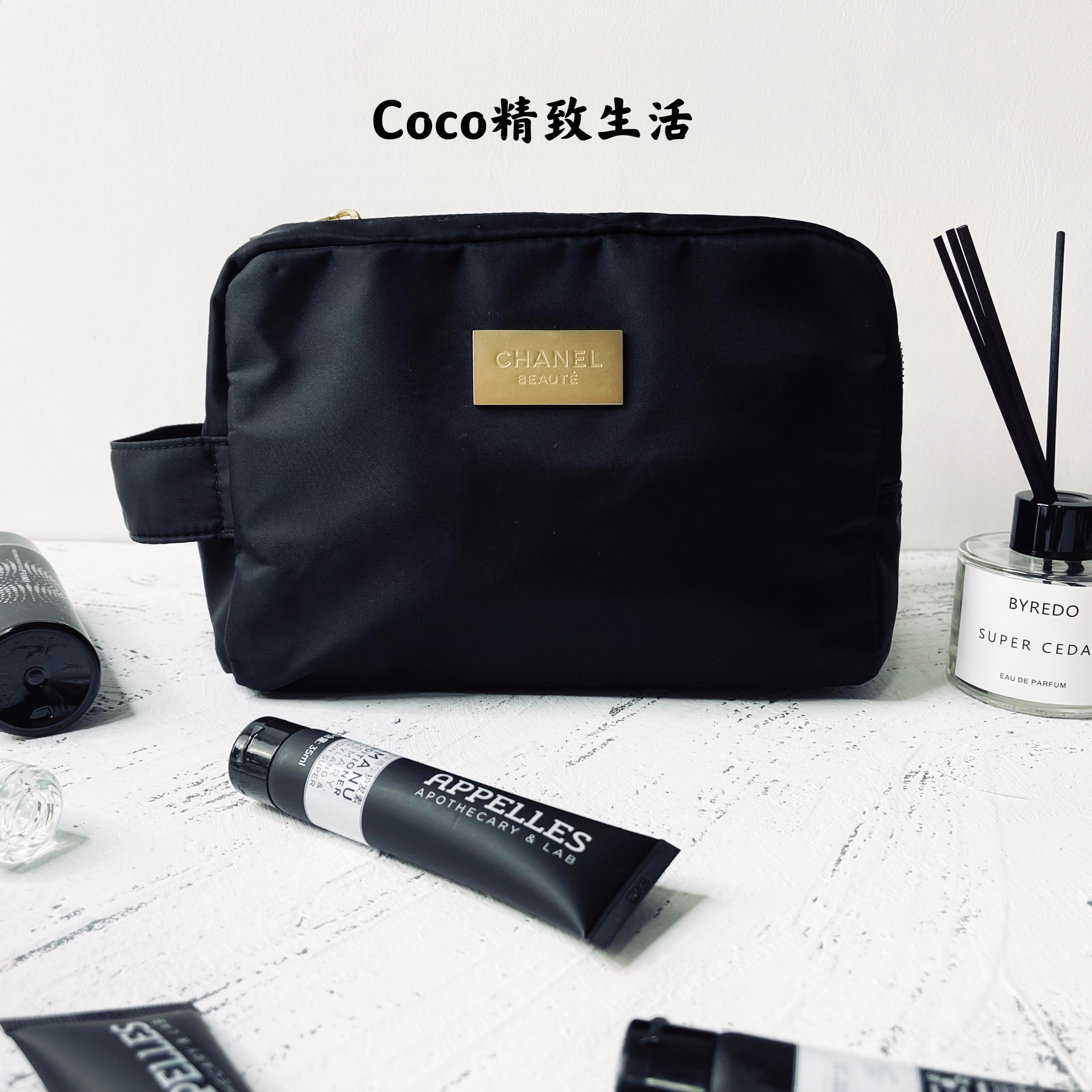 Spot Seconds Hair Fragrance Beauty Counter Rare Counter Gift double layer Makeup Bag Large Capacity Wash Bag