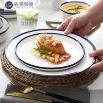 LO GULEYA DISH CUTLERY Home Suit Combination Jingdezhen Ceramic Bowl Pan Day Style Minimun Dinner Bowl Spoon