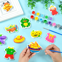 Childrens handmade toys kindergarten creative plaster doll painting mold handmade material package