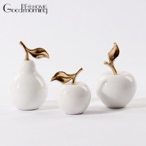 Nordic simple marble apple ornaments Office cabinet Antique frame Creative decoration Living room study decoration