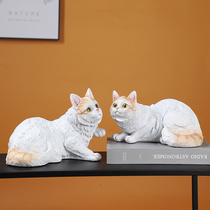 Emulated Persian cat animal pendulum piece creative cute living room Xuanguan TV cabinet The house of childrens house is decorated with young girls heart