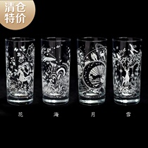 byears White Night original deer constellation Ocean white printed glass water cup juice cup-clearance specials