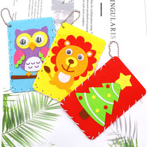 Kindergarten door Forbidden Card Bag Unwoven Cloth Children DIY Handmade Material Bag Elementary School Students Bus Campus Cutting Sleeve