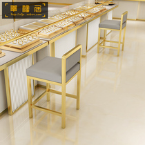 Jewelry store special chair Stainless steel jewelry chair backrest gold store chair Glasses store special stool Bar chair