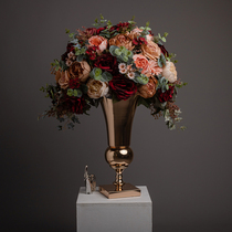 Light Extravagant Style Retro Emulation Floral Suit Living-room TV Cabinet-Style Board Room Villa Decorative Fake Vase Pendulum set