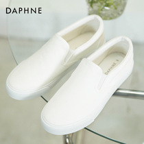 Daphne Little White Shoes Woman 2022 New Spring Summer Women Shoes 100 Hitch Casual Shoes Sloth a foot pedal Canvas Shoes Woman