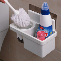  Creative wall-suction toilet brush set Toilet brush Bathroom toilet cleaning brush Punch-free toilet brush storage shelf