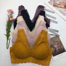 Latex Breathable Breast Pads Underwear Woman Beauty Back No Marks Sleep Bra No Steel Ring Poly to collect Accessory Milk Vest Style Bra