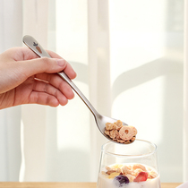Japanese home 304 stainless steel spoon creative cute long handle coffee spoon dessert spoon mixing spoon Japanese tableware