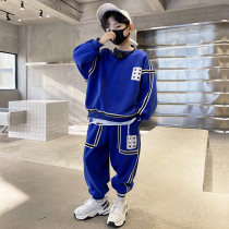 Great boy spring clothing suit Five sixties 78 ten-year-old boy sports clothes to school handsome and air-fried street spring and autumn